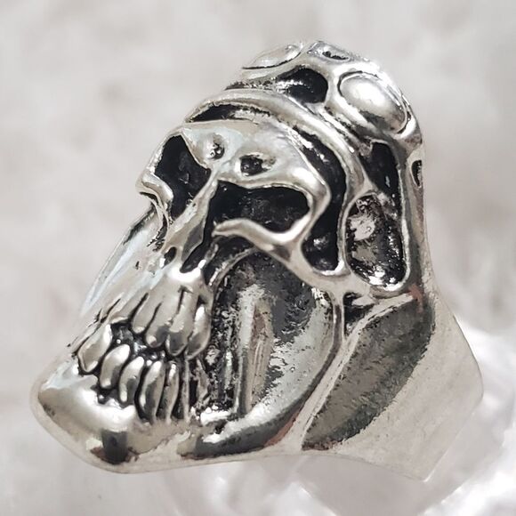 Skull Ring Stainless Jewerly Fashion Punk Silver - Picture 3 of 4